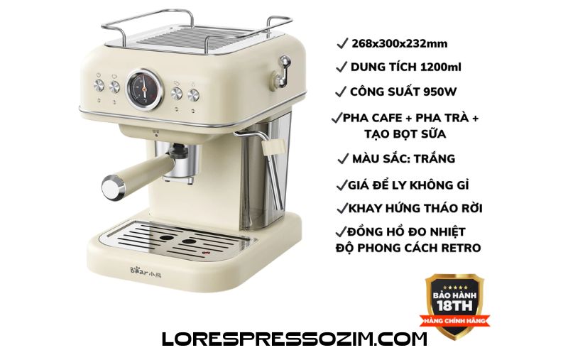 Máy pha cà phê espresso tự động Bear KFJ-E12R5